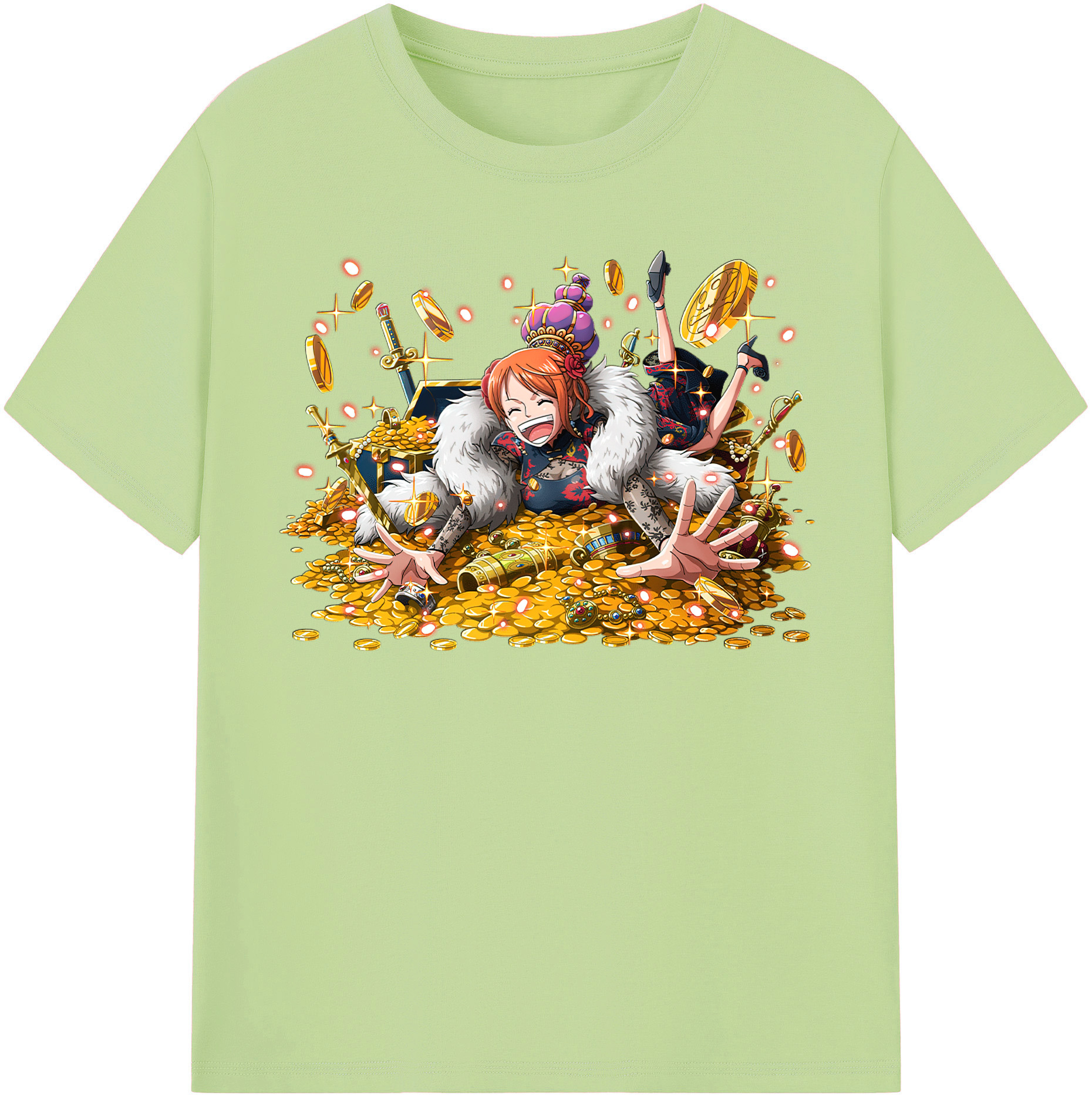 ワンピース ナミ ONE PIECE Nami 綿100％半袖Tシャツ（フロントプリント）